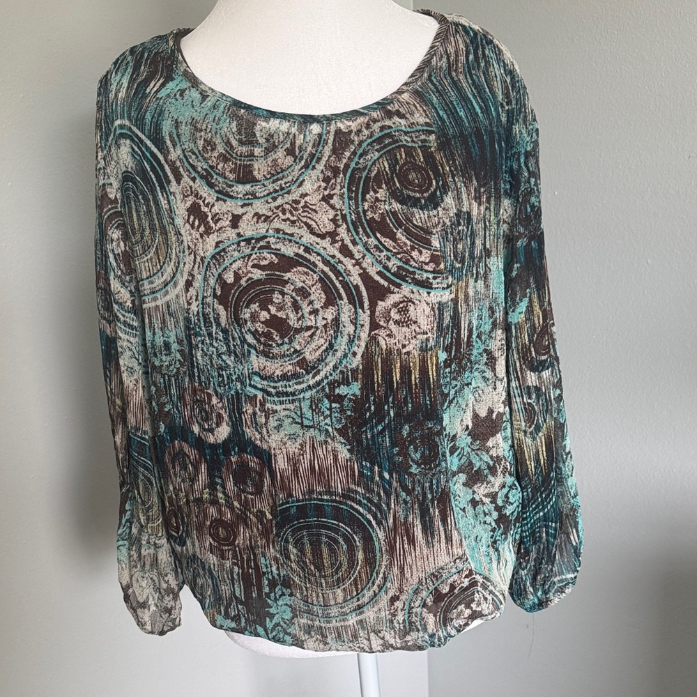Christopher & Banks Multicolor Patterned Women's Top